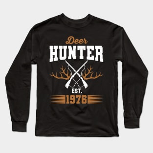 Gifts for 45 Year Old Deer Hunter 1976 Hunting 45th Birthday Gift Ideas Long Sleeve T-Shirt